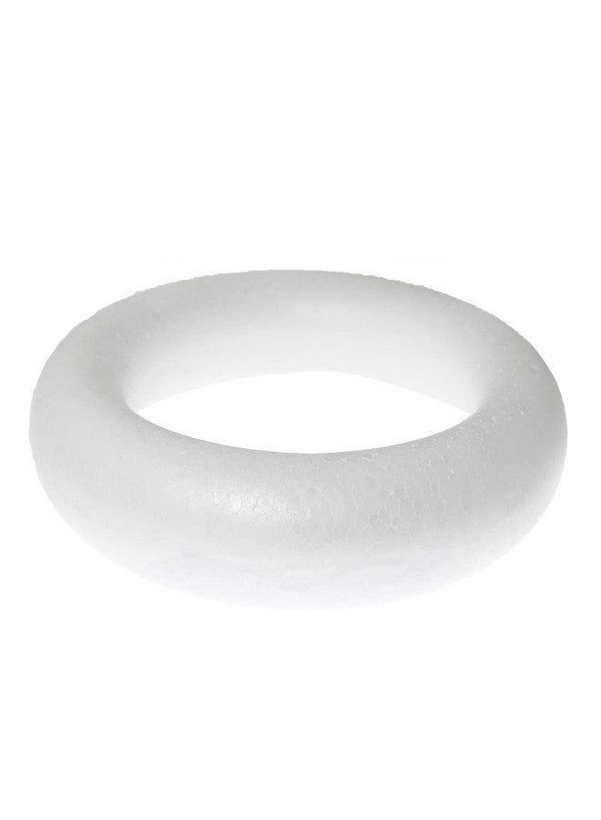 RLECS 4pcs 6.7 Inch Foam Wreath Forms for Crafts White Circles for Christmas Decorations Wreath Shaped Foam Ring - Image 3